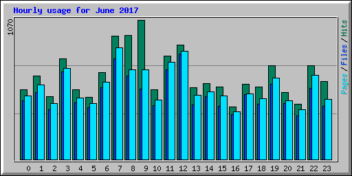 Hourly usage for June 2017