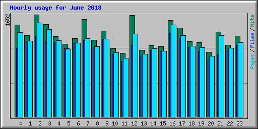 Hourly usage for June 2018