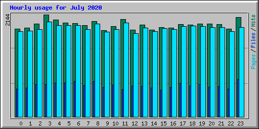 Hourly usage for July 2020