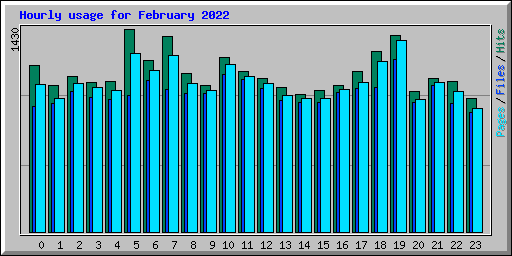 Hourly usage for February 2022