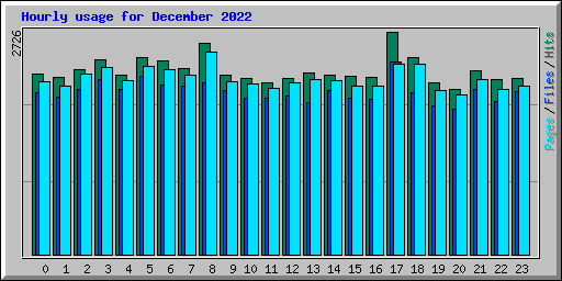 Hourly usage for December 2022