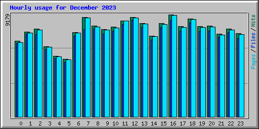Hourly usage for December 2023
