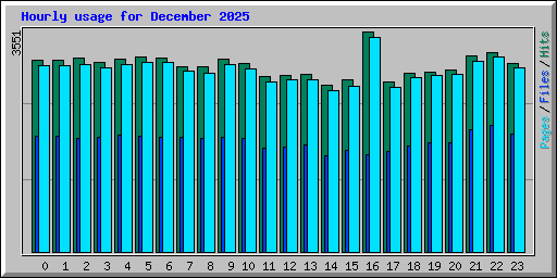 Hourly usage for December 2025